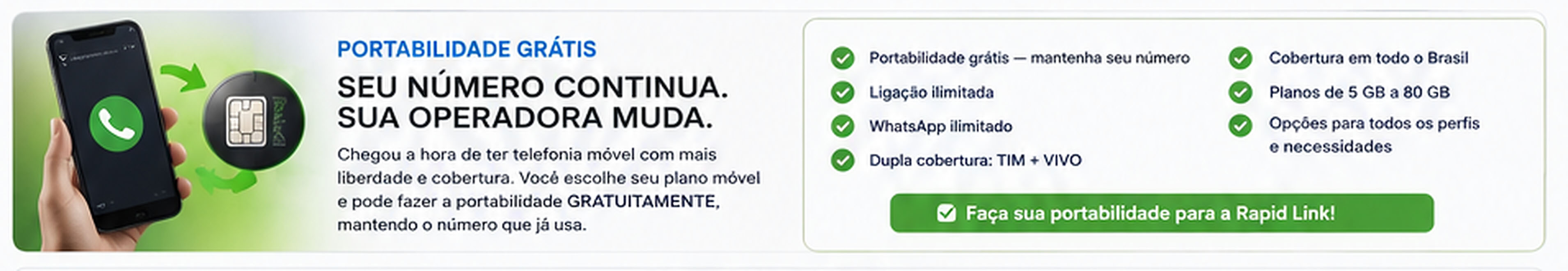 Portabilidade grátis